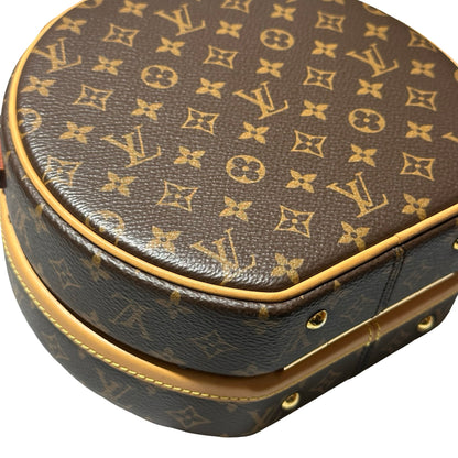 Used LOUIS VUITTON Canvas Petite Boite Handbag Brown GHW