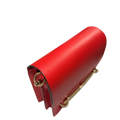 Used HERMES Evercolor Mini Roulis Shoulder Bag S3 Rouge Coeur GHW