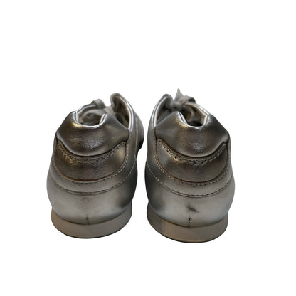 Used Hogan Calfskin Leather Shoes Silver