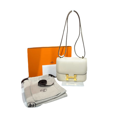 Used Hermès Epsom Leather Mini Constance Shoulder Bag GHW Nata