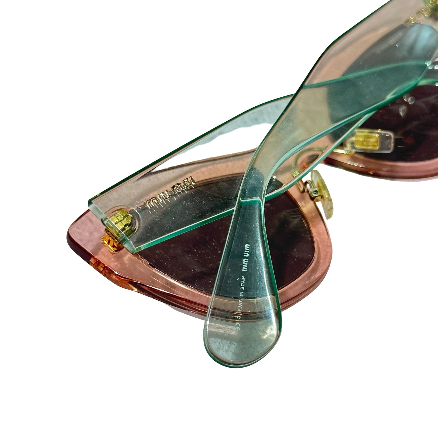 Used MIU MIU Sunglasses Pink Green