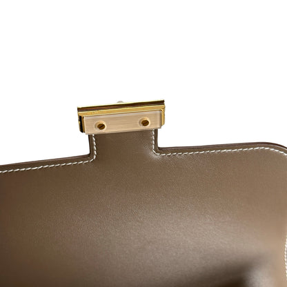 Brand New HERMES Epsom Leather Constance Shoulder Bag Etoupe