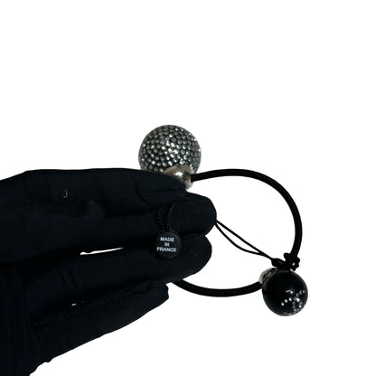 New CHANEL Hair Tie Hair Tie Black PHW