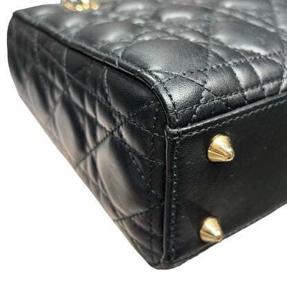 Used DIOR Lady Dior Handbag Black GHW