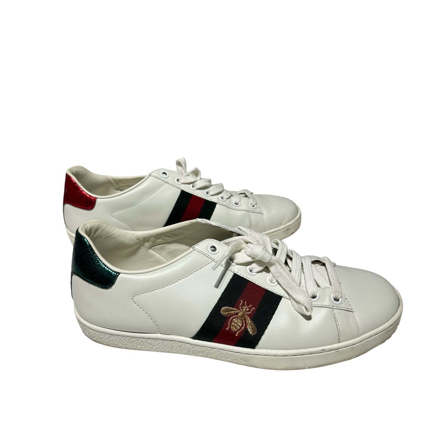 Bee Calf Skin Ace Embroidered Sneakers [101572]