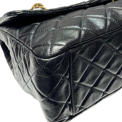 Used CHANEL Flap Shoulder Bag Black GHW