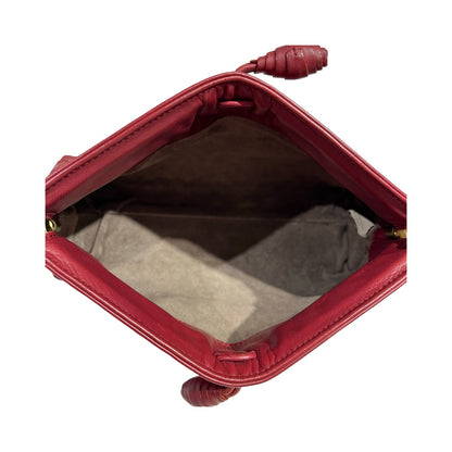 BOTTEGA VENETA RED LEATHER SHOULDER POUCH [3000655]