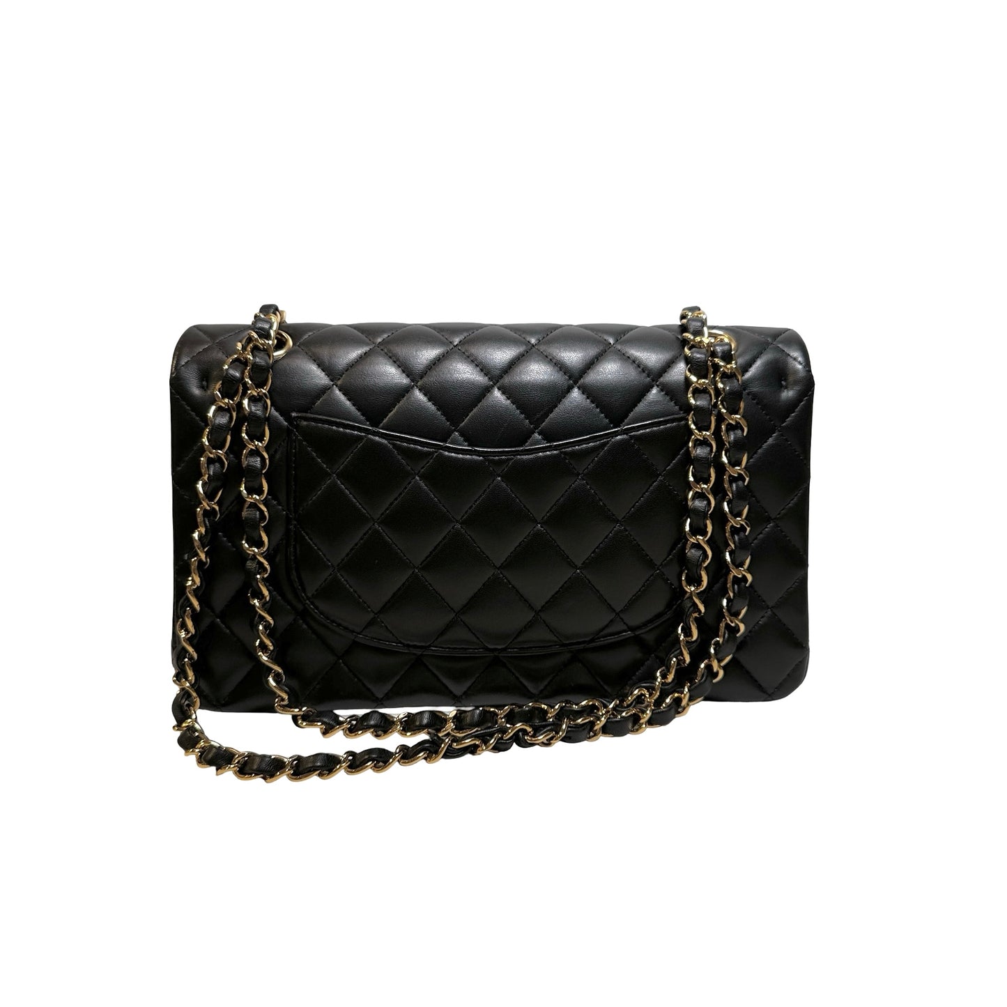 Used CHANEL Lambskin CF25 Shoulder Bag Black