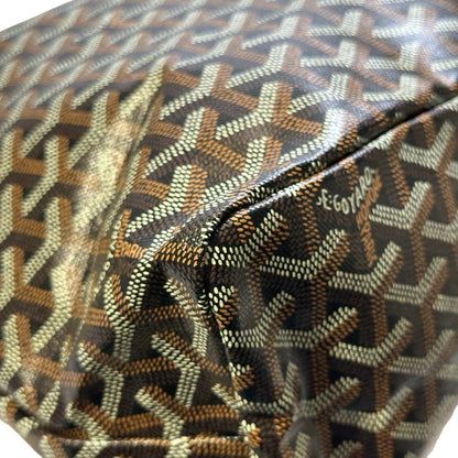 Used GOYARD Monogram BOHEME HOBO Hobo Bag Black Brown White