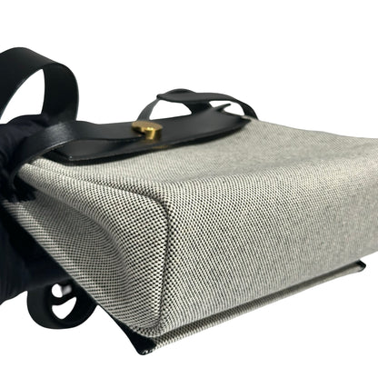 HERMES BLACK CANVAS GHW MINI HERBAG ［3000281］