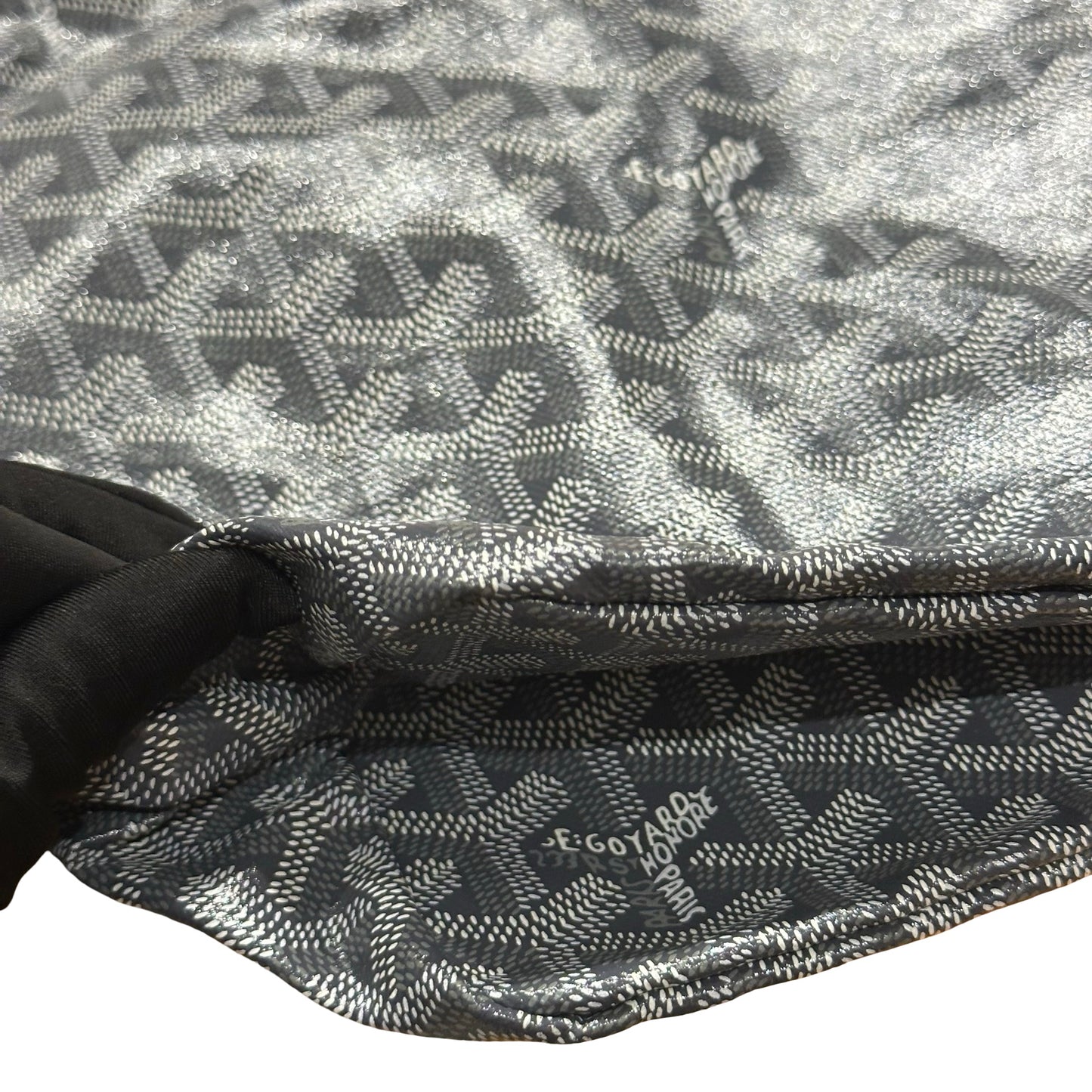 Used GOYARD Goyardine Canvas Hobo Hobo Bag Grey