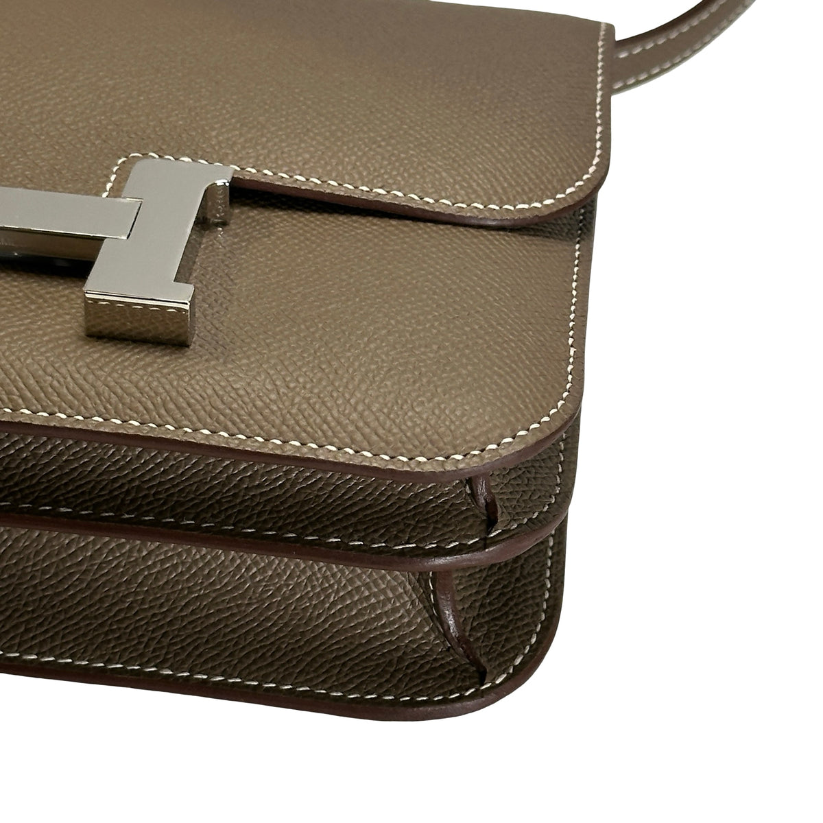 Brand New HERMES Epsom Leather Constance Crossbody Bag Etoupe