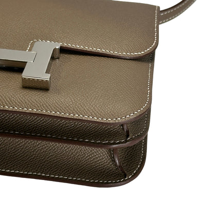 Brand New HERMES Epsom Leather Constance Crossbody Bag Etoupe