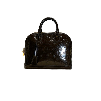 Used LOUIS VUITTON Monogram Vernis Alma Handbag Amarante