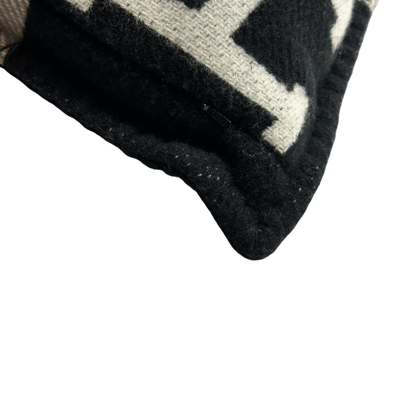 Used HERMES Avalon Cushion Accessories Black White