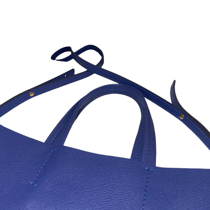 Used CELINE Bi-color Vertical Cabas Tote Bag Blue Brown