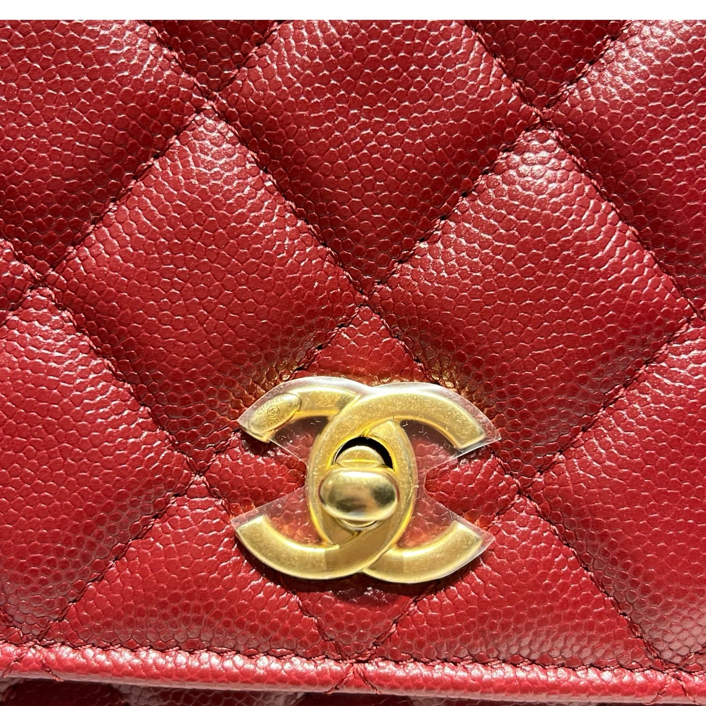 CHANEL RED GHW WALLET ON CHAIN [3000625]