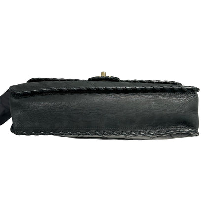 CHANEL DARK GREEN GHW HAPPY STITCH FLAP BAG [3000274]