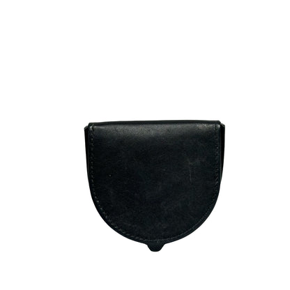 Used LOEWE Calfskin Leather Coin Purse Black