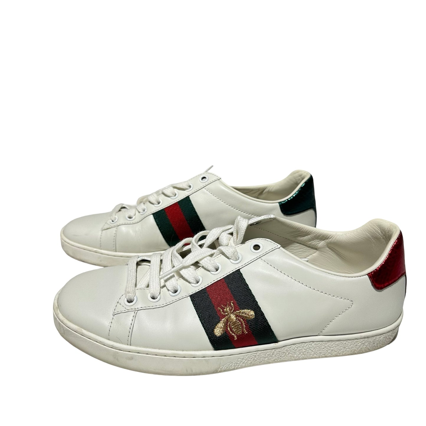 Bee Calf Skin Ace Embroidered Sneakers [101572]