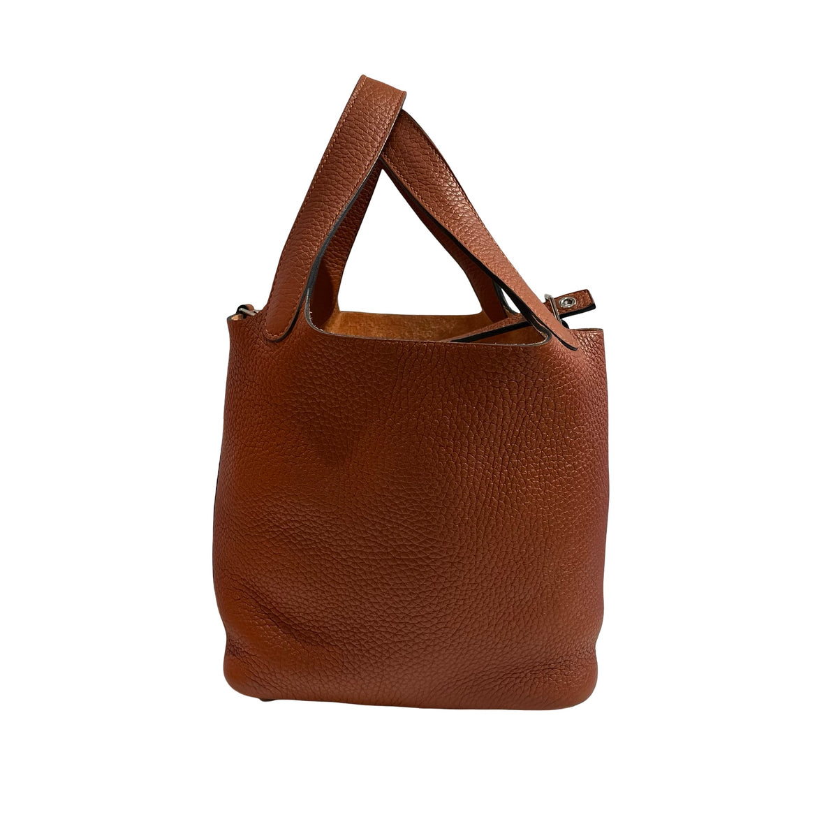 Used HERMES Picotin 18 Bucket Bag Brown PHW