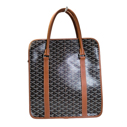 Used GOYARD Goyardine Sac de Voyage Tote Bag Black Brown