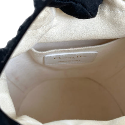 Used DIOR Leather Vibe Bucket Bag White Navy Blue