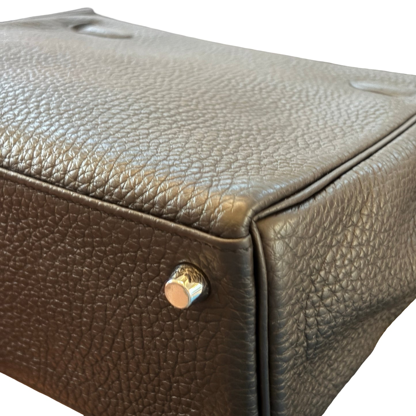 Used HERMES Togo Kelly 25 Handbag Black PHW