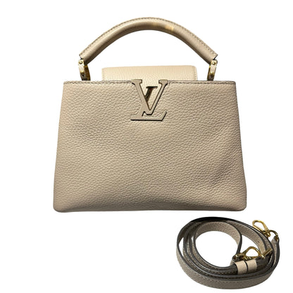Used LOUIS VUITTON Capucines BB Two Way Shoulder Bag Grey GHW