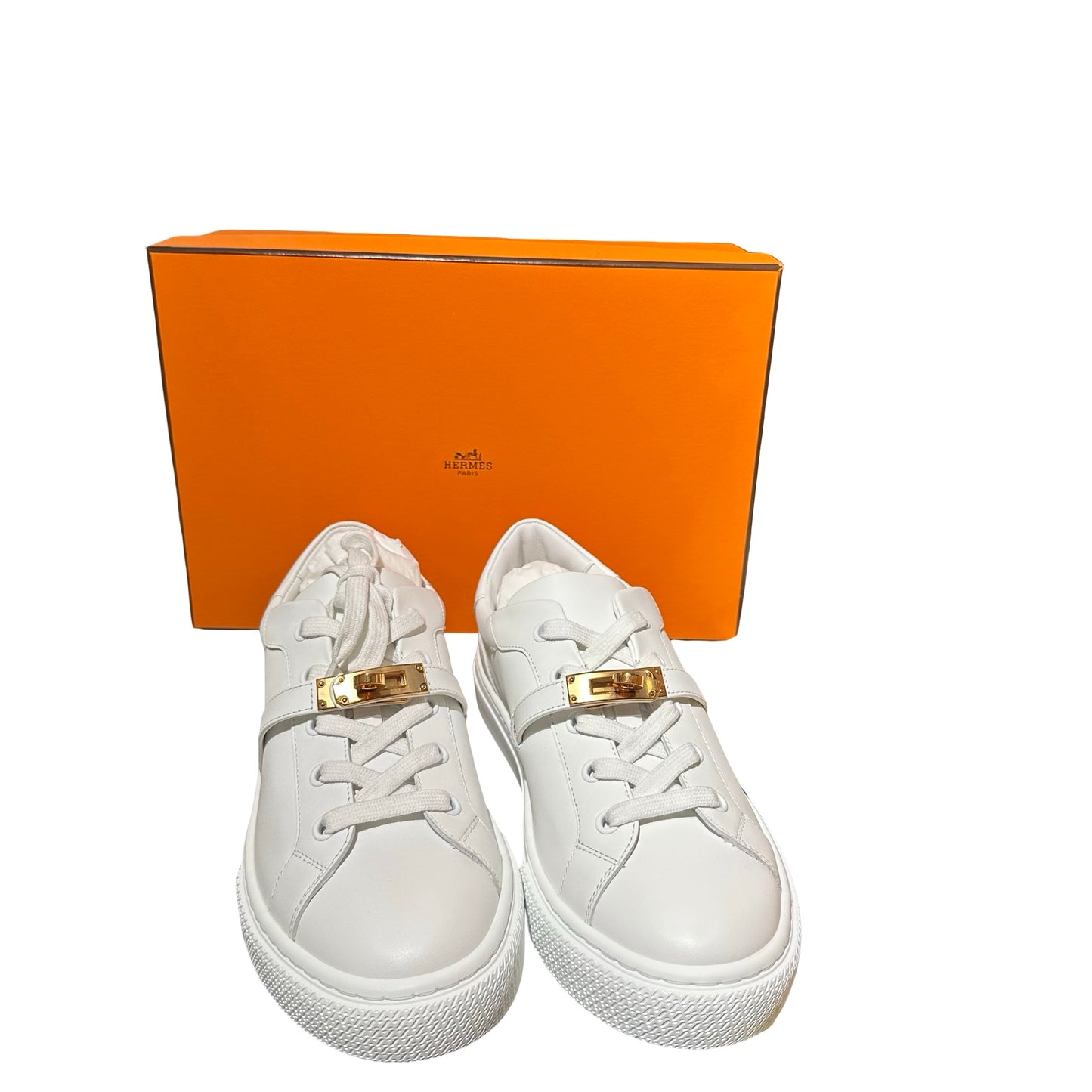 New Hermès KELLY SNEAKER Sneakers White GHW