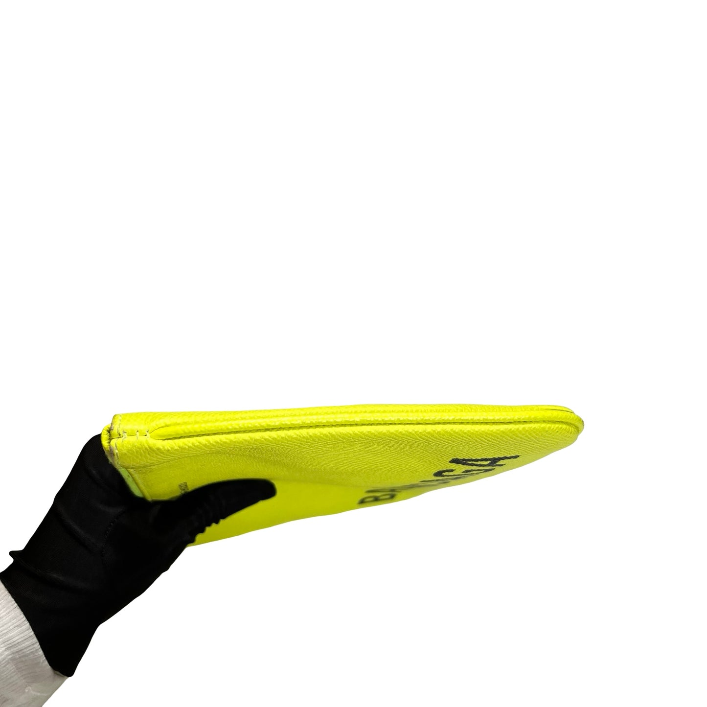 BALENCIAGA Ville Pouch Clutch Neon Yellow