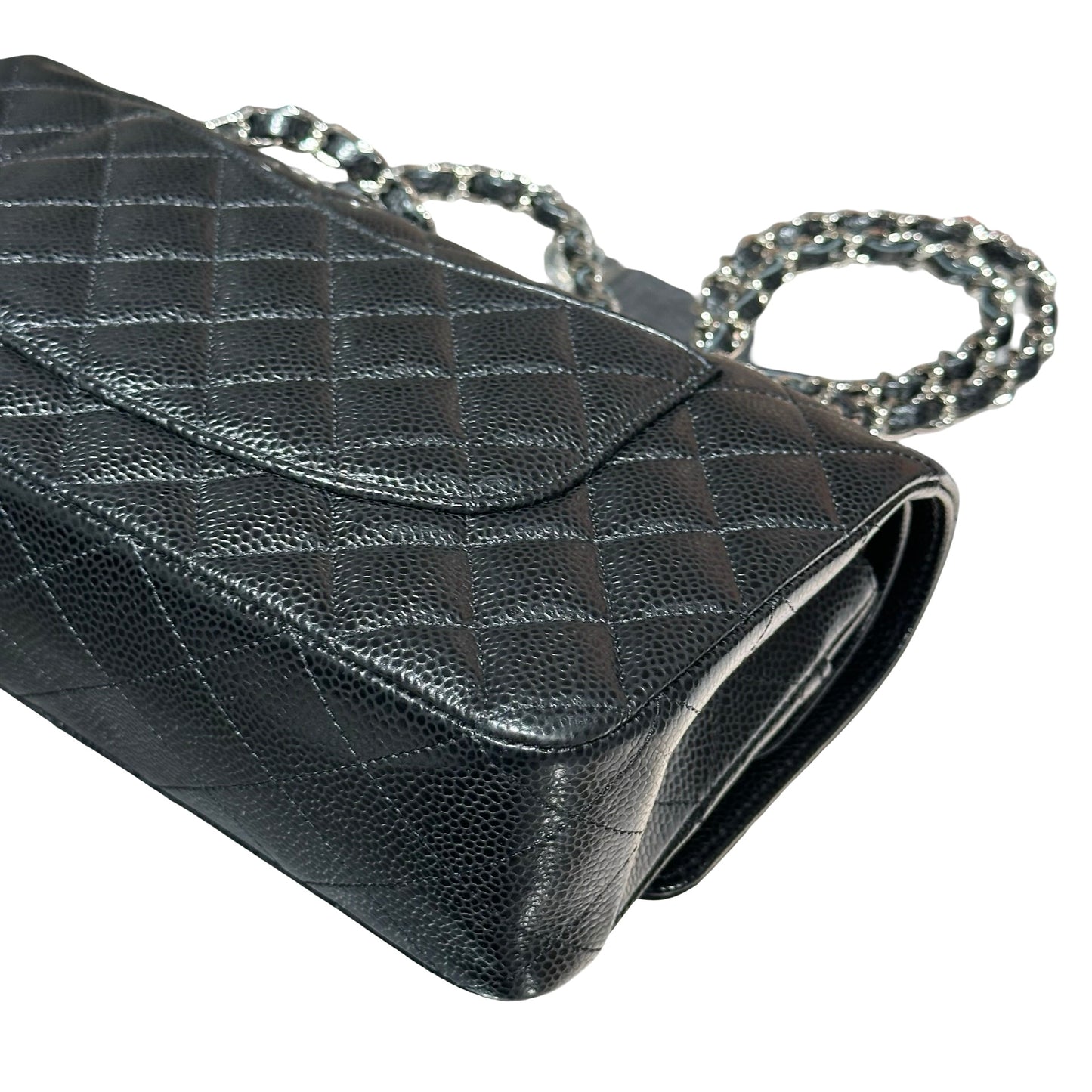 CHANEL CF25 BLACK CAVIAR PHW [3000608]