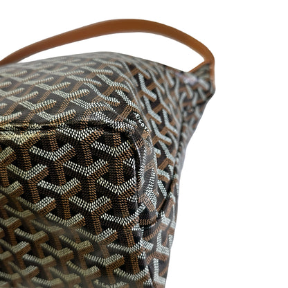 Used GOYARD Goyardine Bohème Hobo Hobo Bag Black Brown PHW