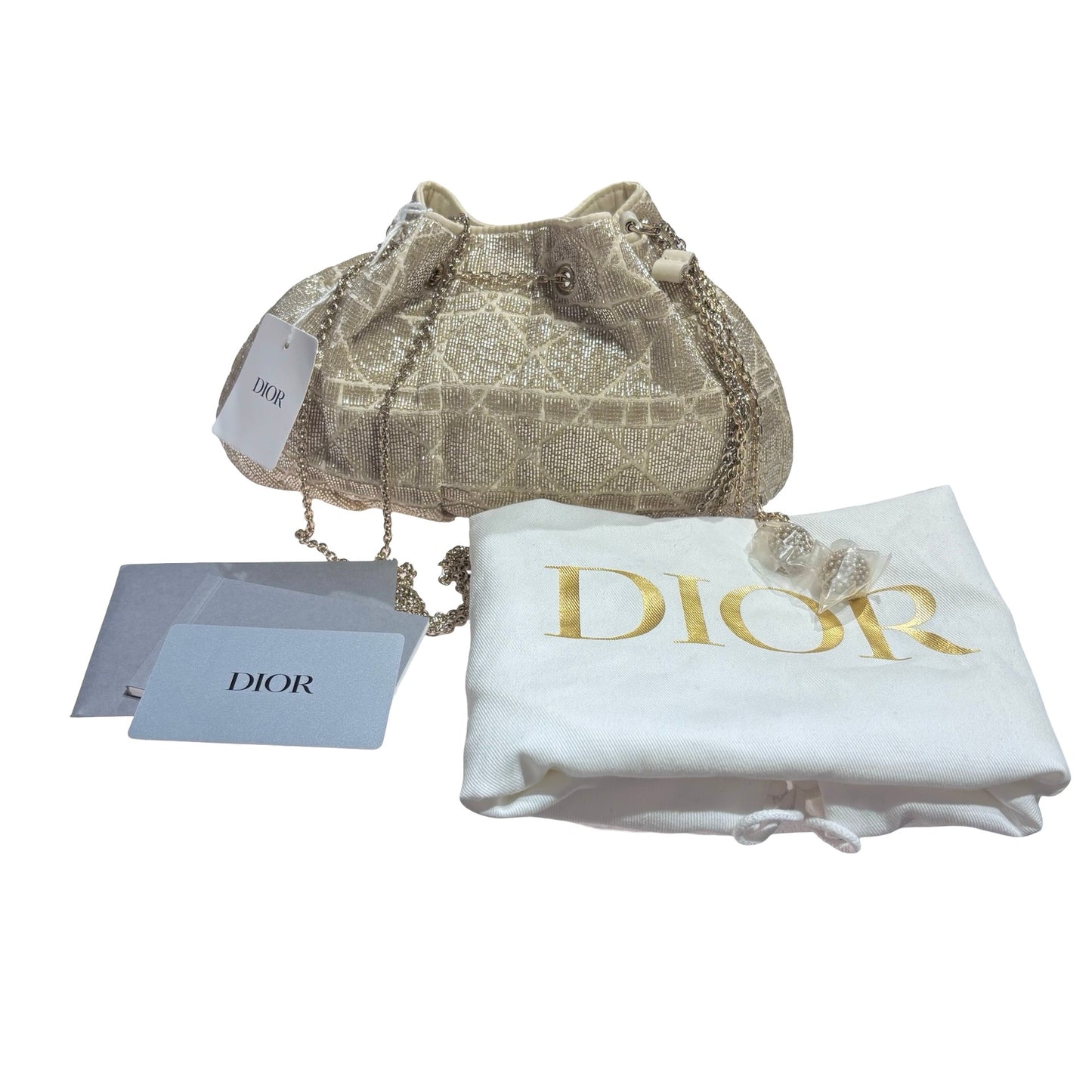 DIOR DRAWSTRING CHAIN SHOULDER BAG [3000398]