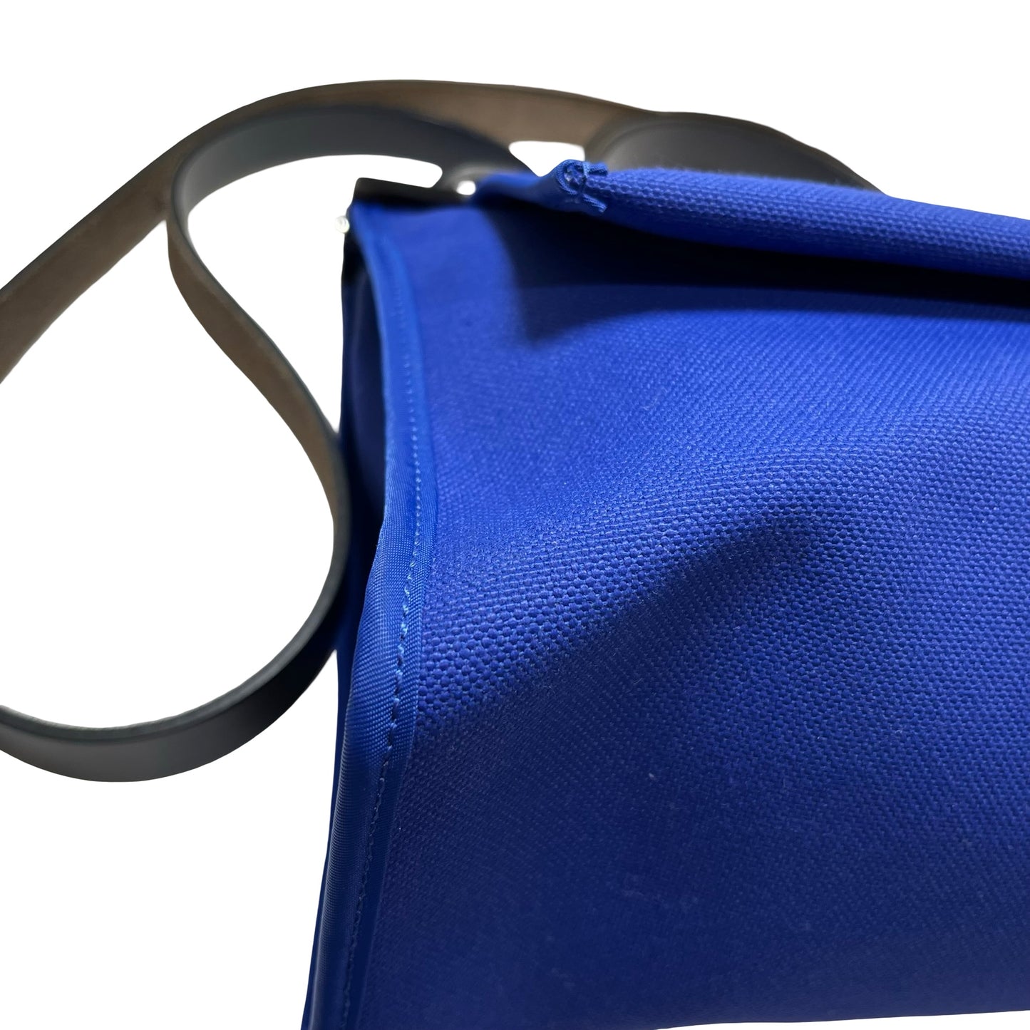 Used Hermès Calfskin Leather Herbag 31 Shoulder Bag Blue Black PHW