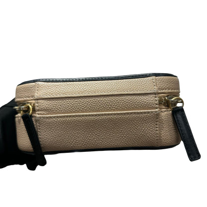 Used CHANEL Quilted Caviar Vanity Bag Vanity case Beige Black