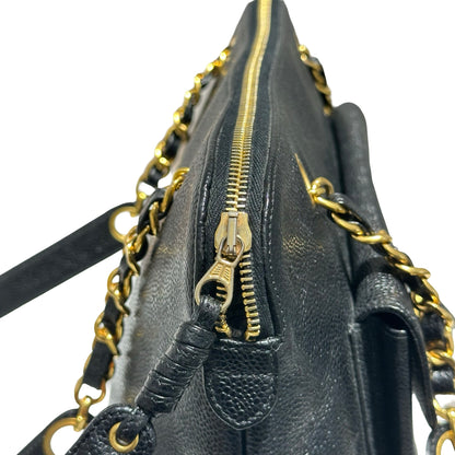 Caviar skin Vintage Chain Shoulder Bag [101622]