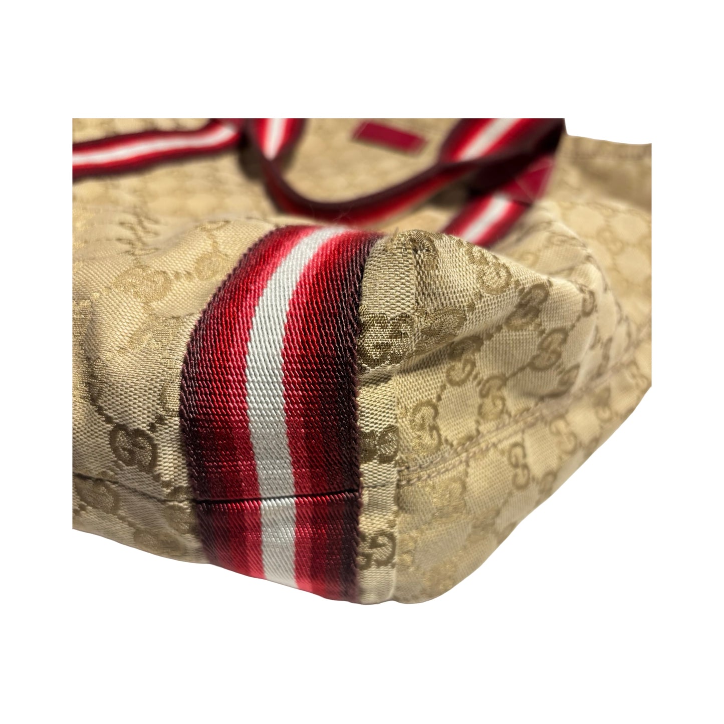 GUCCI CANVAS STRIPE TOTE BAG ［20000192］
