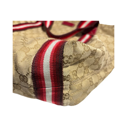 GUCCI CANVAS STRIPE TOTE BAG ［20000192］