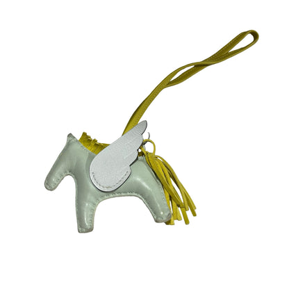 Used HERMES Leather Rodeo Pegase Rodeo Vert d'Eau Craie Lime