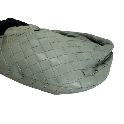 Used BOTTEGA VENETA Lambskin Mini Jodie Handbag Green GHW