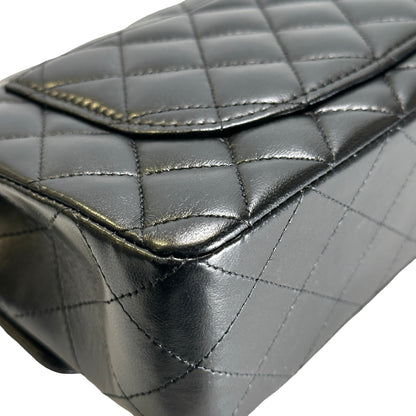 Used CHANEL Quilted Classic Flap Chain Shoulder Bag Black Silver
