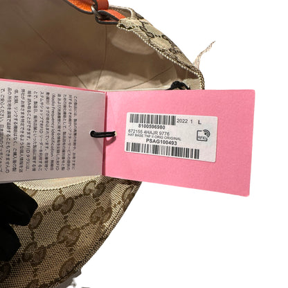 Unused Gucci x The North Face GG Supreme canvas Hat Cap Brown