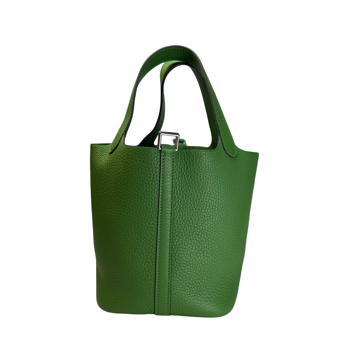 Brand New HERMES Clemence Picotin Lock Bucket Bag Green