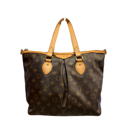 Used LOUIS VUITTON CANVAS PALERIMO Shoulder Bag BROWN GHW