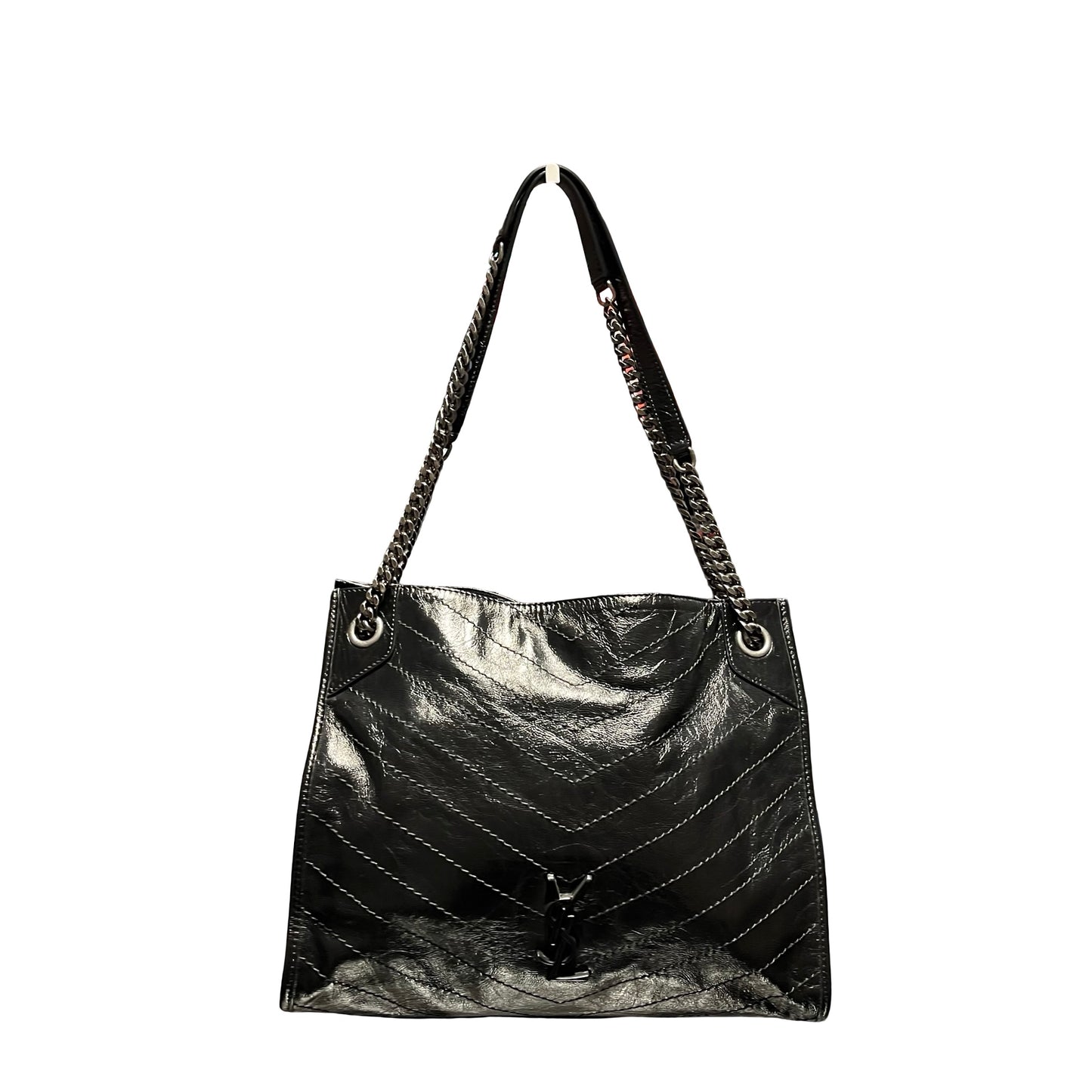 Used SAINT LAURENT Niki Shopping Shoulder Bag Black PHW