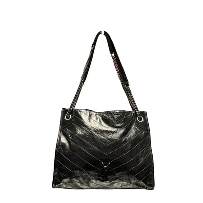 Used SAINT LAURENT Niki Shopping Shoulder Bag Black PHW