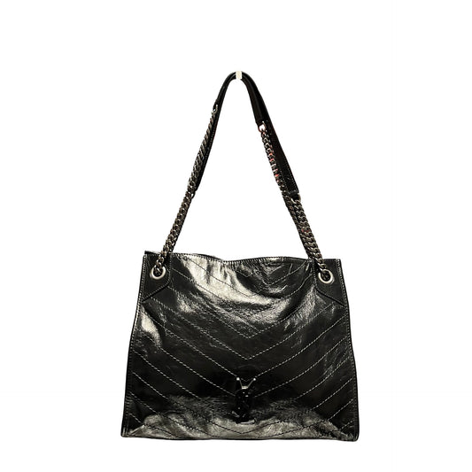 Used SAINT LAURENT Niki Shopping Shoulder Bag Black PHW