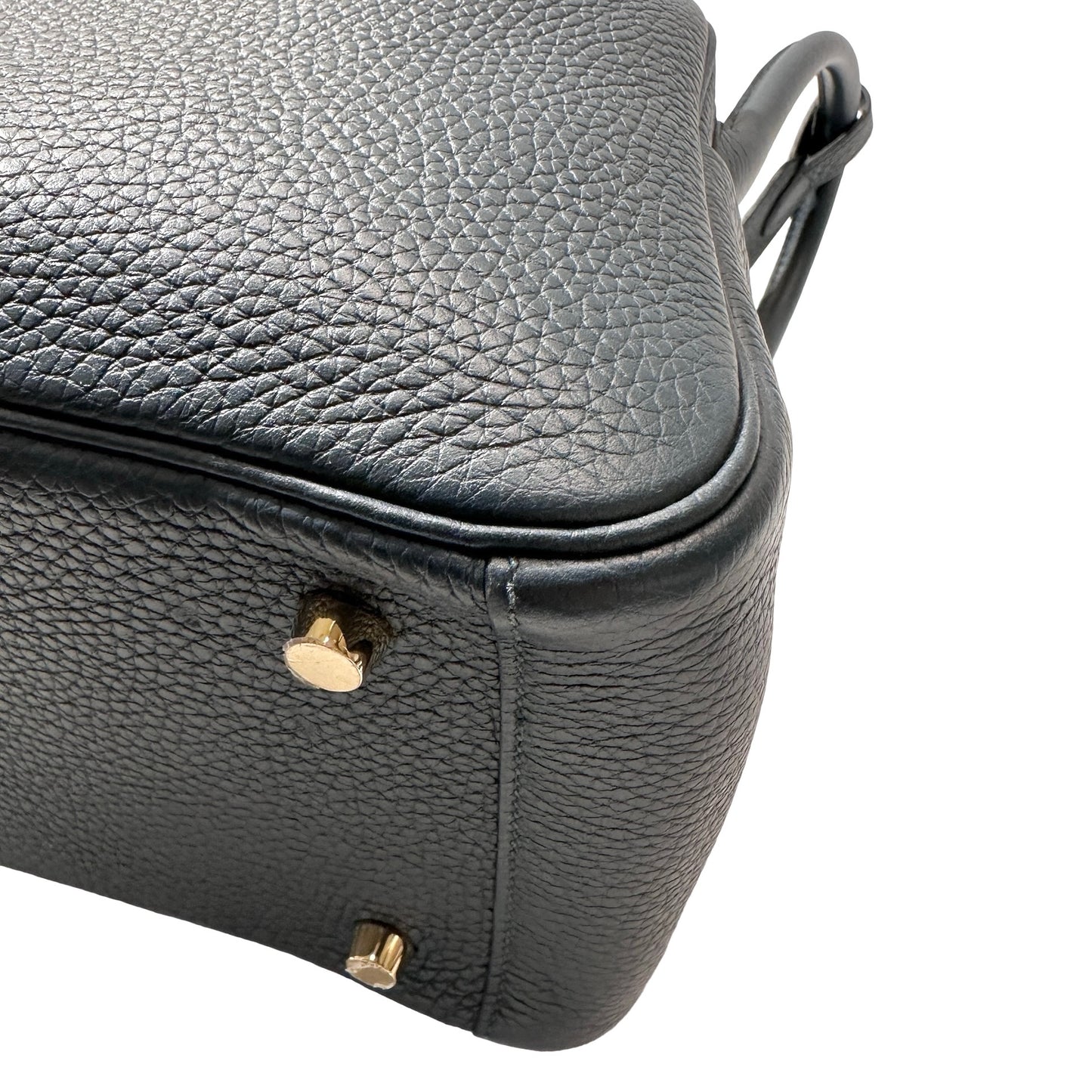 Used Hermès Caviar skin Lindy 26 Shoulder Bag Dark green GHW