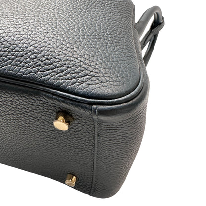 Used Hermès Caviar skin Lindy 26 Shoulder Bag Dark green GHW